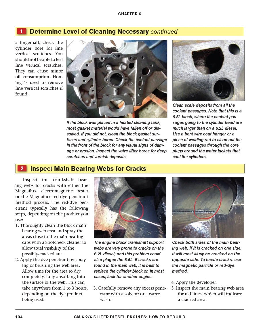 Rebuild Manual for Chevy GM 6.2 & 6.5 Diesel Engine (Year Not Specified)