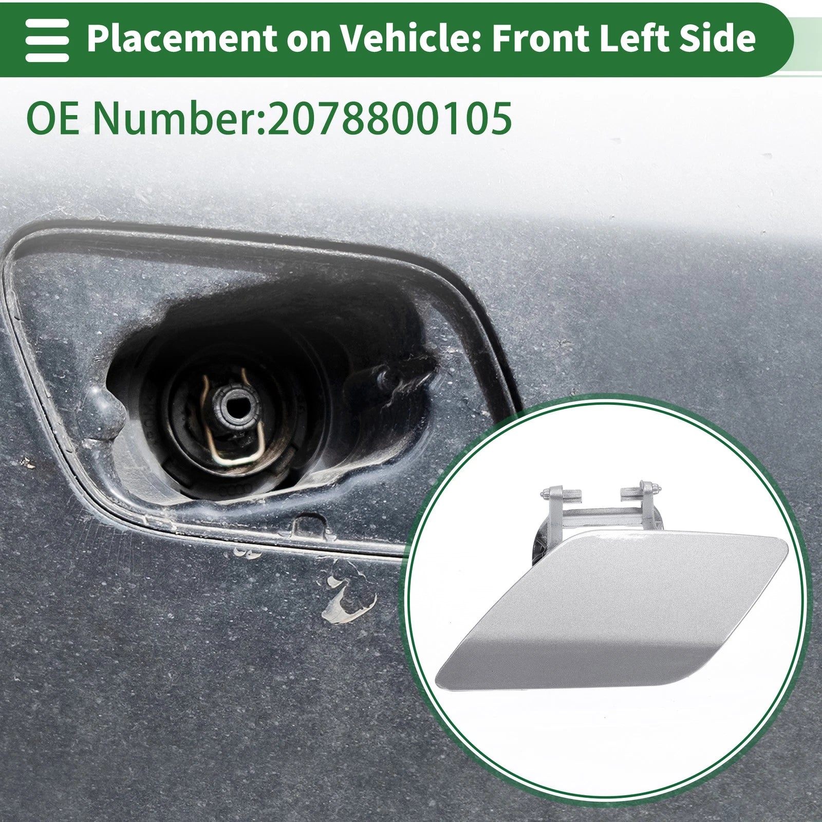 Front Left Side Headlight Washer Nozzle Cover Cap for Mercedes-Benz (2014–2019)