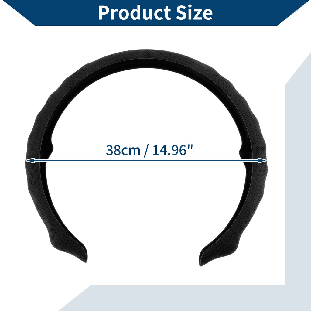 Steering Wheel Cover for - PU Artificial Leather, Black