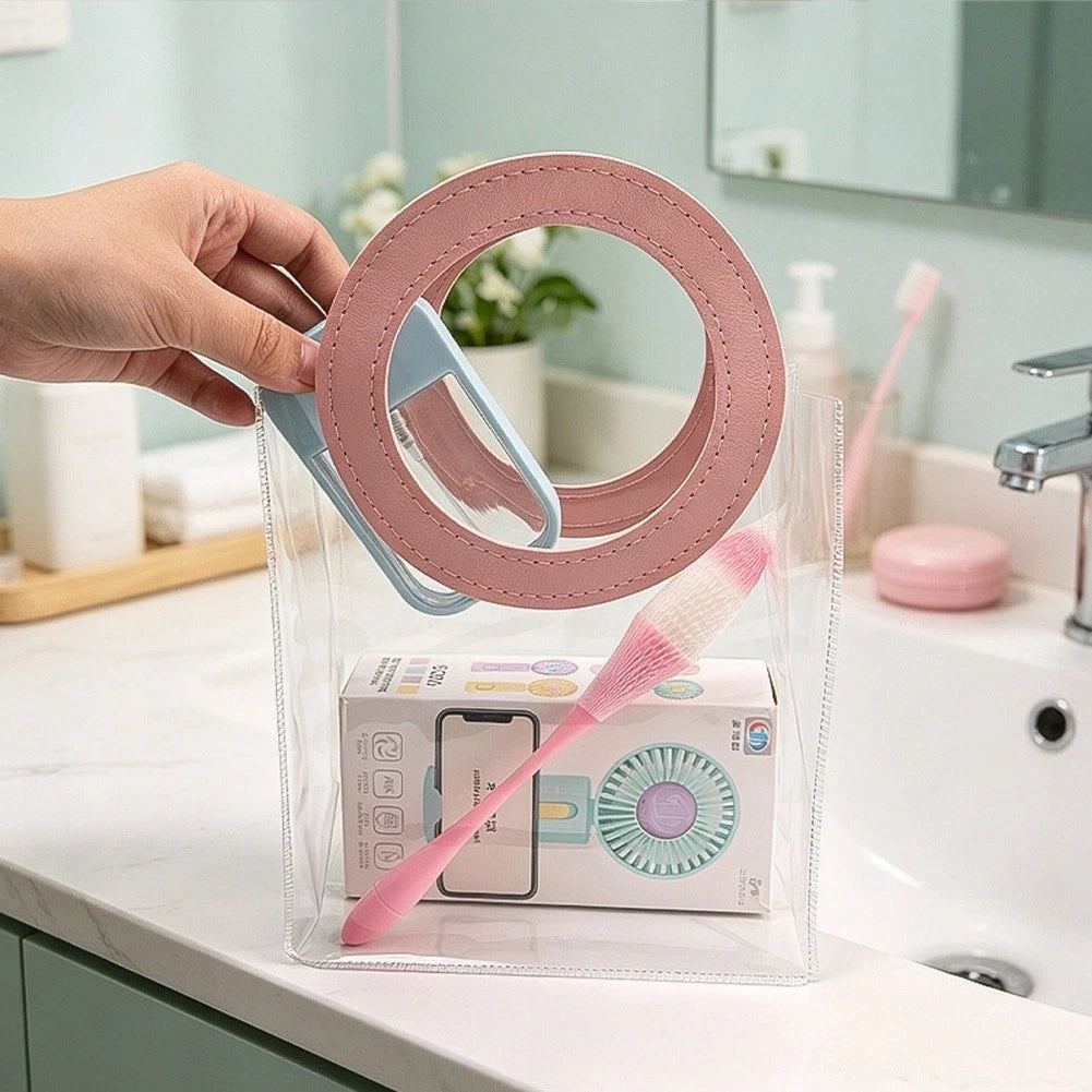 Clear PVC Cosmetic Storage Bag for Makeup Brushes and Tools