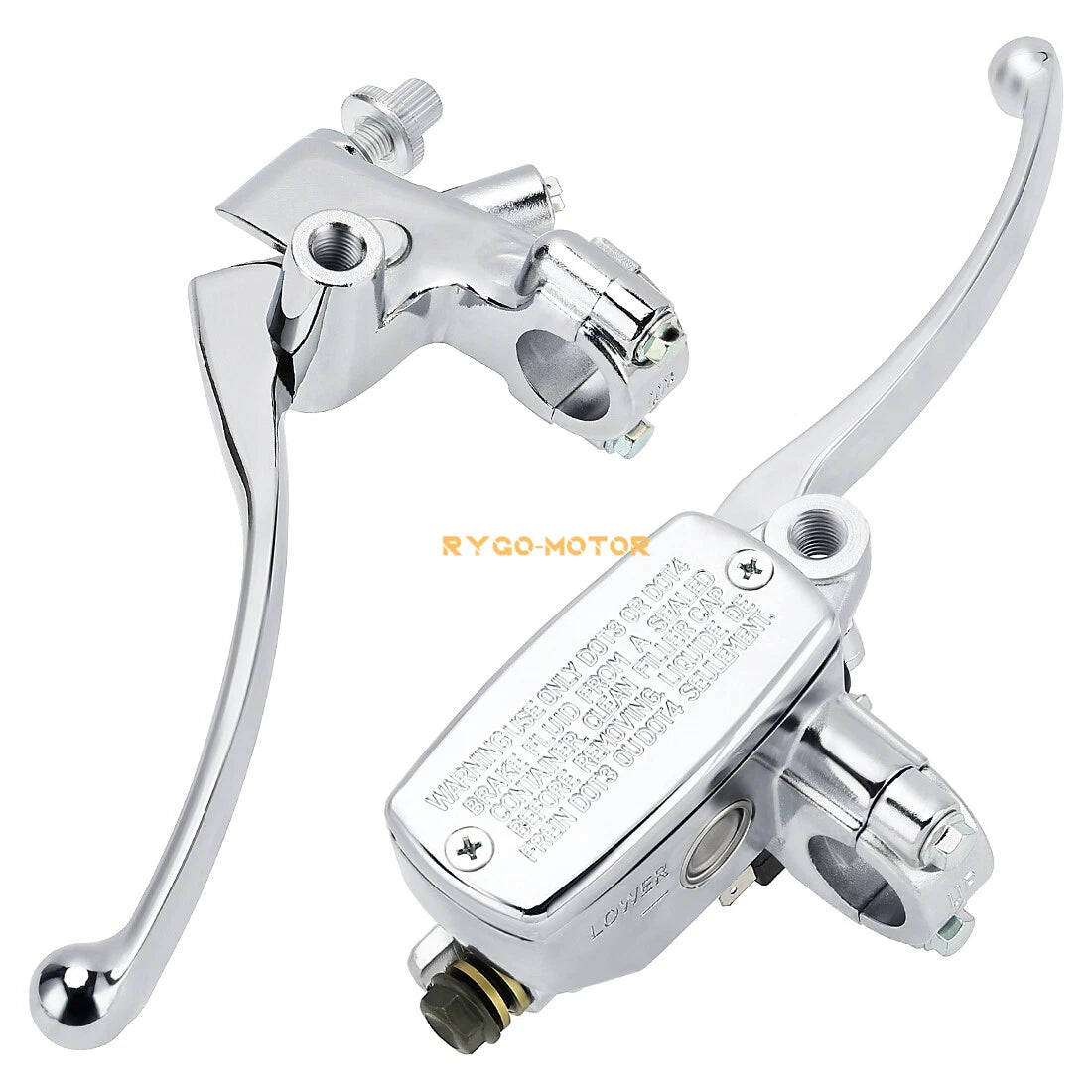 7/8" Hydraulic Brake Master Cylinder & Clutch Lever Kit for Motorcycle