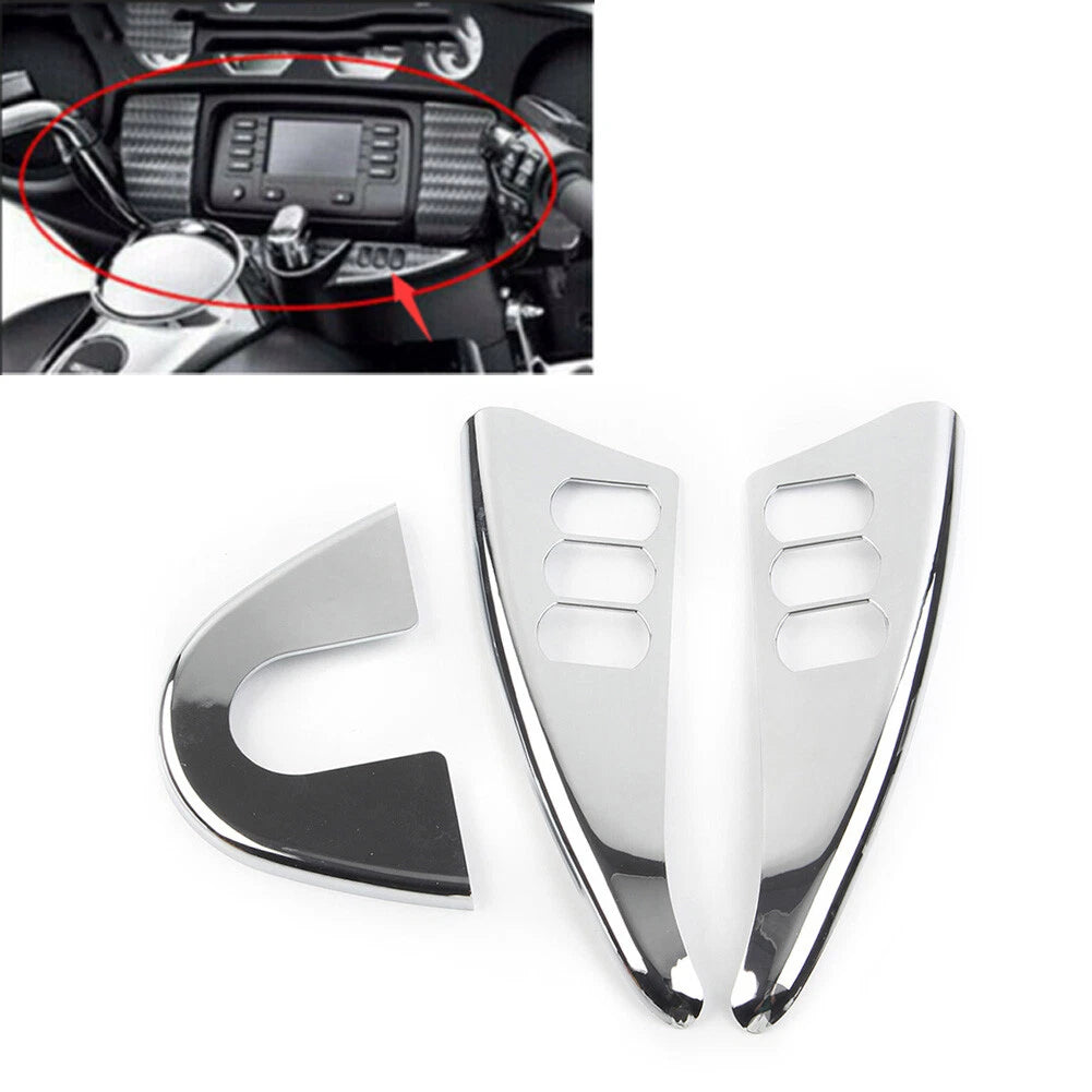 Chrome Inner Fairing Switch Panel Accent Cover for Harley Electra Glide (2014–2023)