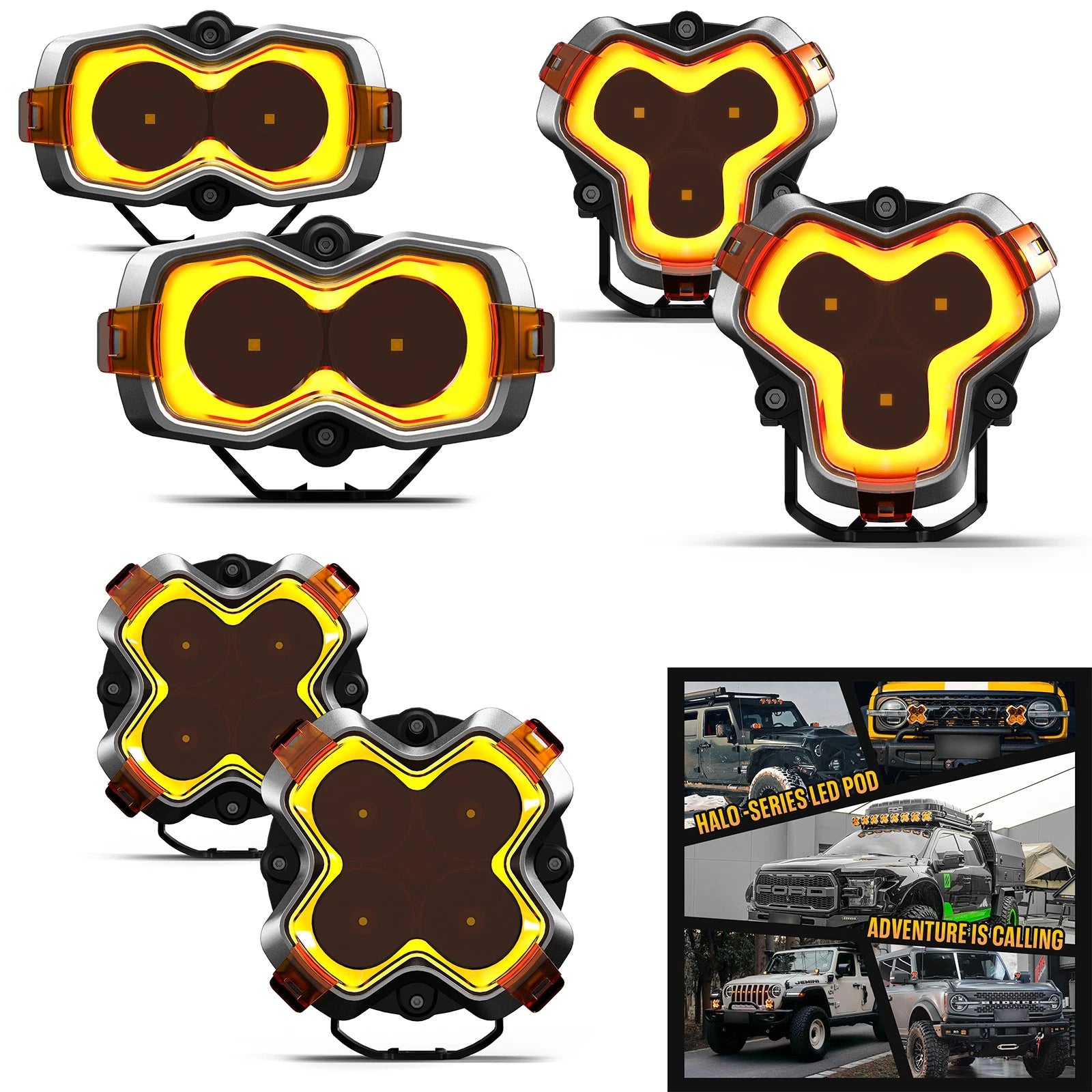 2X LED Work Lights Pod for Off Road Vehicles (2010–2023)