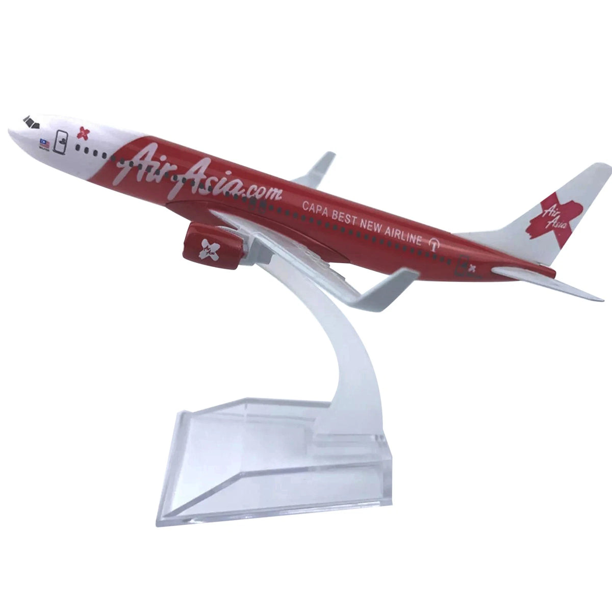 Diecast Alloy Air Asia Airlines B737 Model Toy Decor (1/400 Scale)