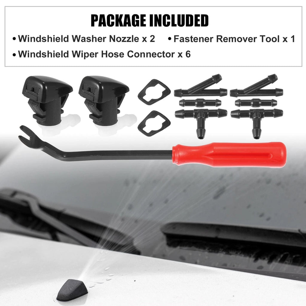 Front Windshield Washer Nozzle Kit 11 Piece for Dodge Durango (2011–2019)