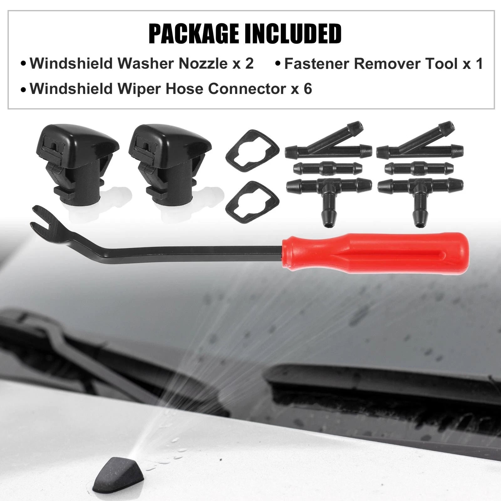 Front Windshield Washer Nozzle Kit 11 Piece for Dodge Durango (2011–2019)