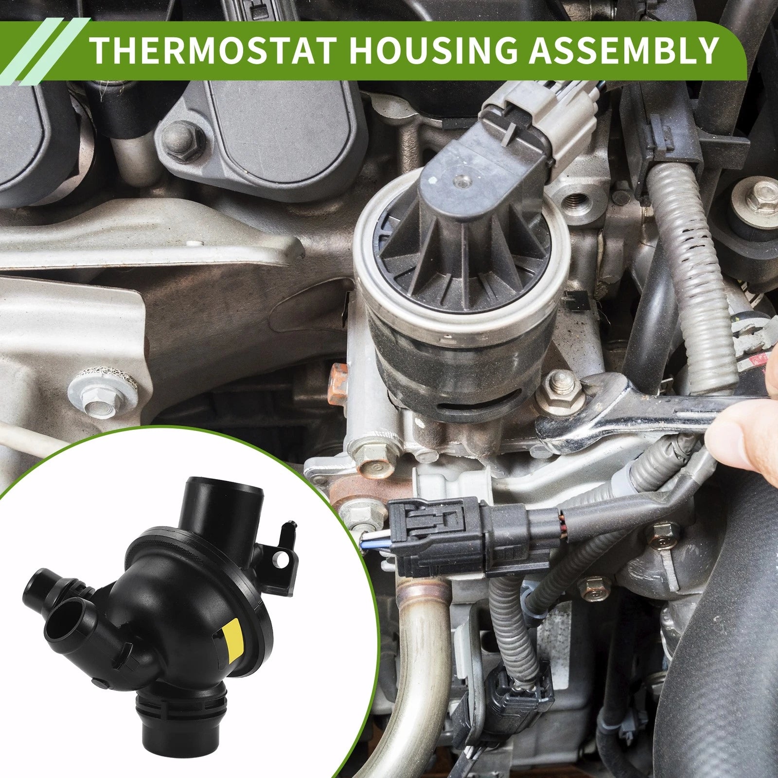 Engine Coolant Thermostat Housing Assembly for BMW 530i 2012-2013
