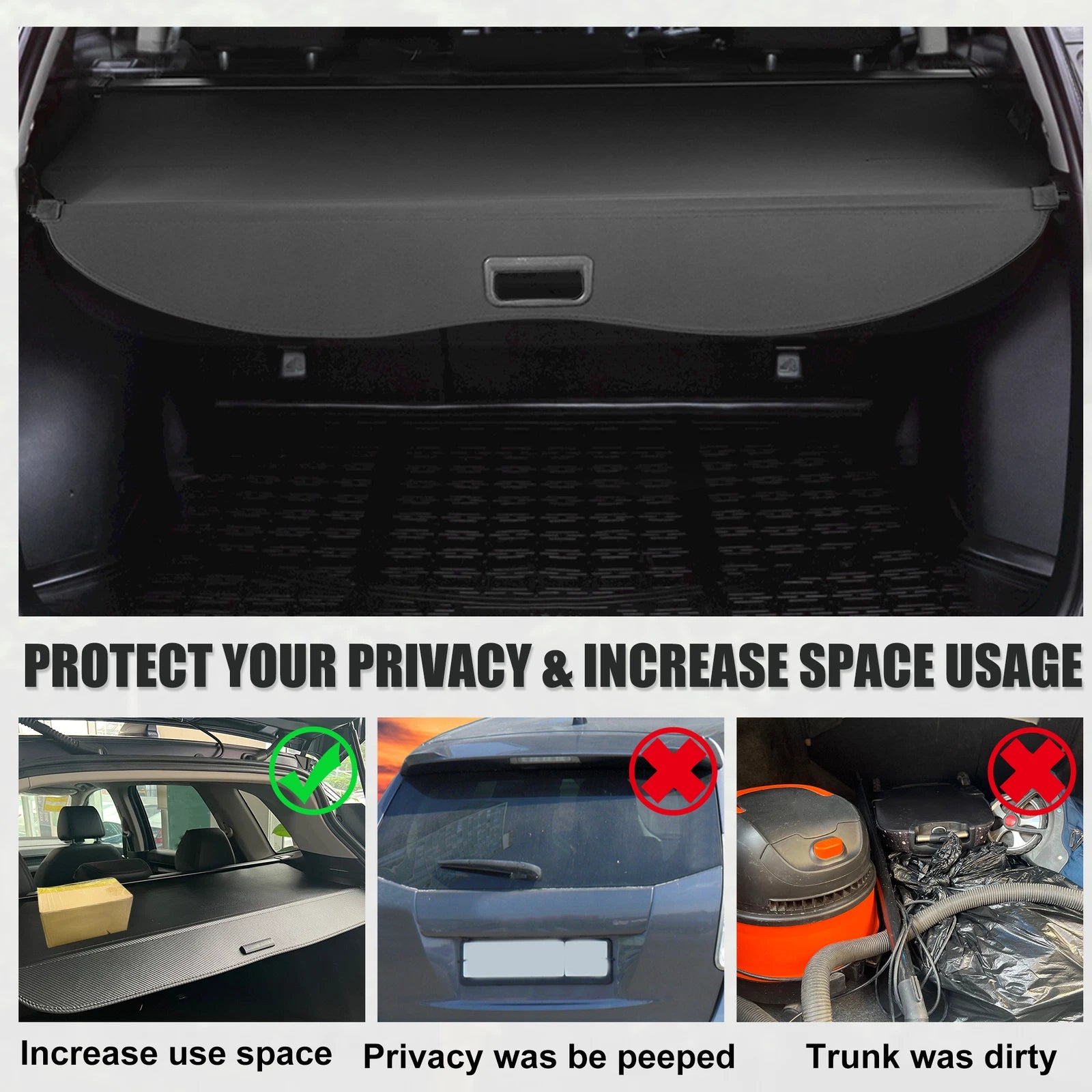 Retractable Cargo Cover for Toyota Highlander (2014–2019)