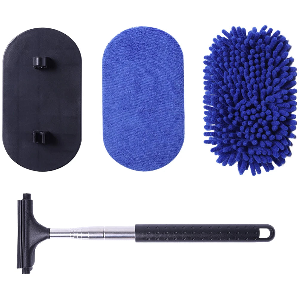Car Windshield Cleaner Brush with Extendable Handle and Rotatable Head