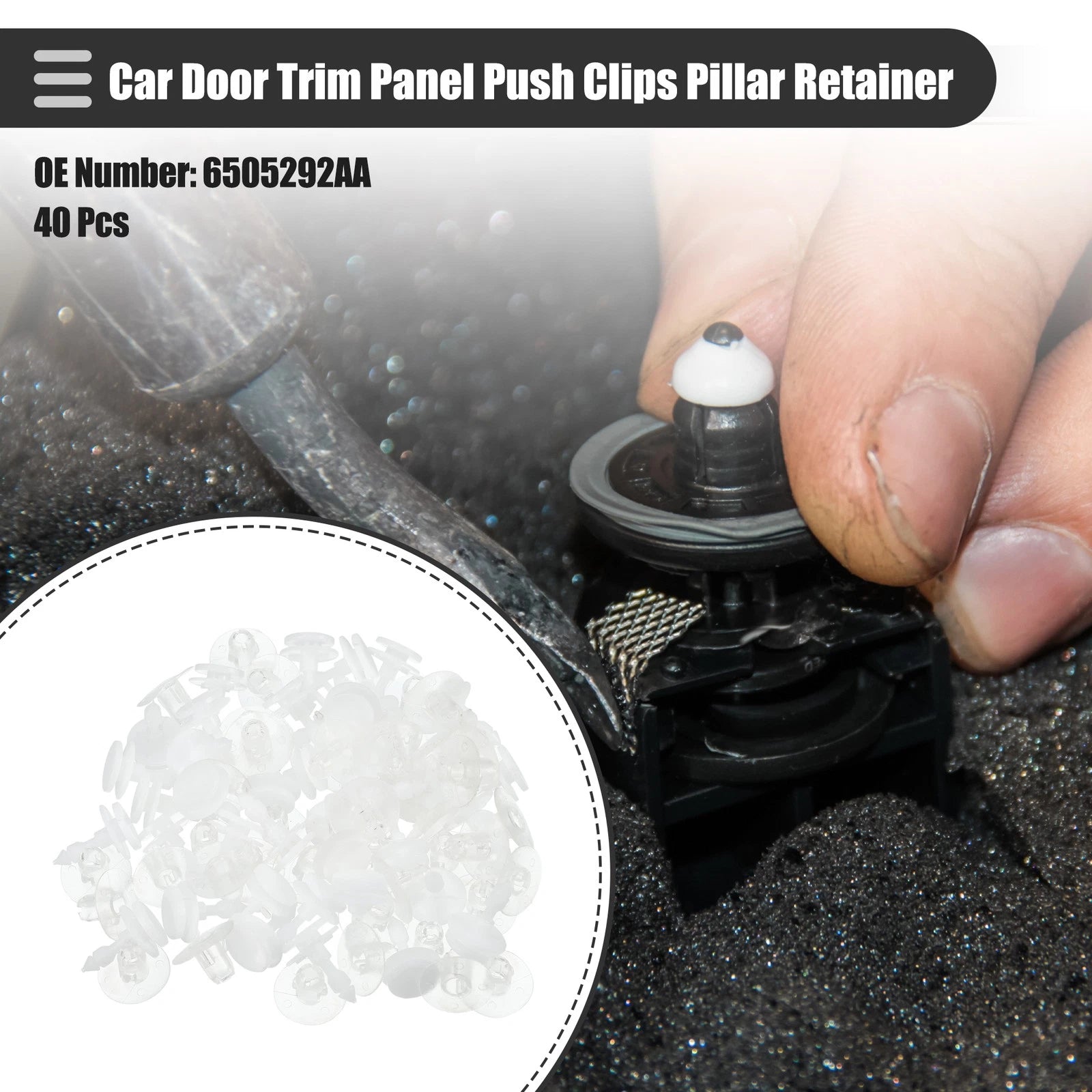 40 Pcs Door Trim Panel Push Clips for Dodge (No. 6505292AA)