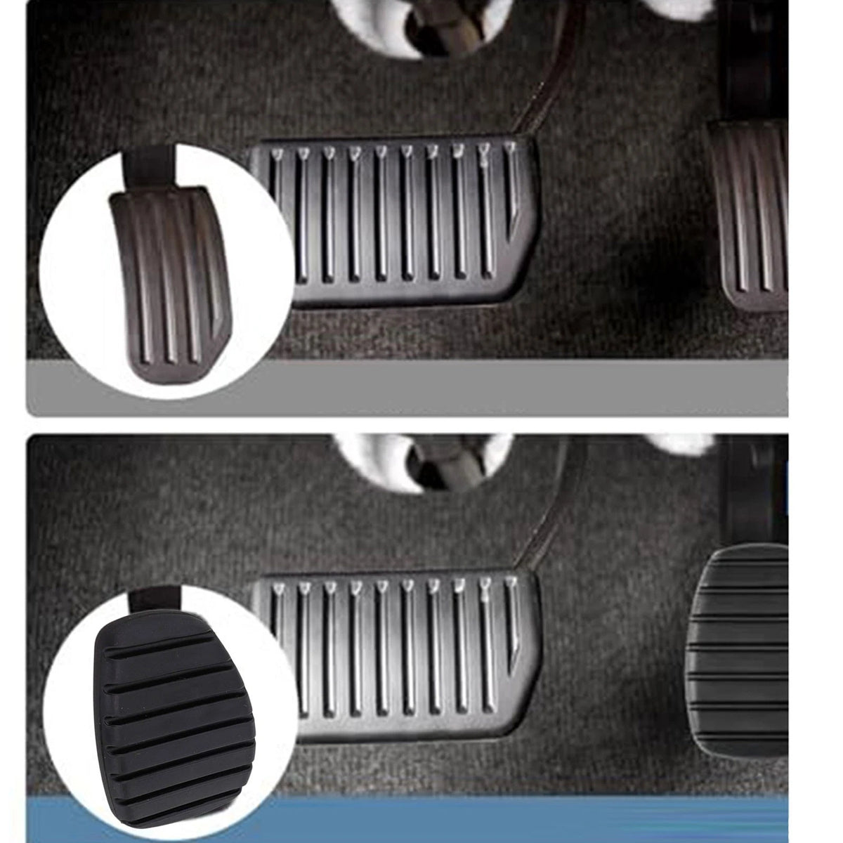 Rubber Brake Pedal Cover Set Compatible with For Vauxhall Manual Models