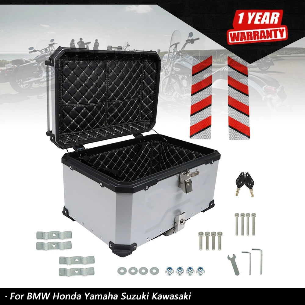 65L Waterproof Motorcycle Top Case Tail Box for Scooter