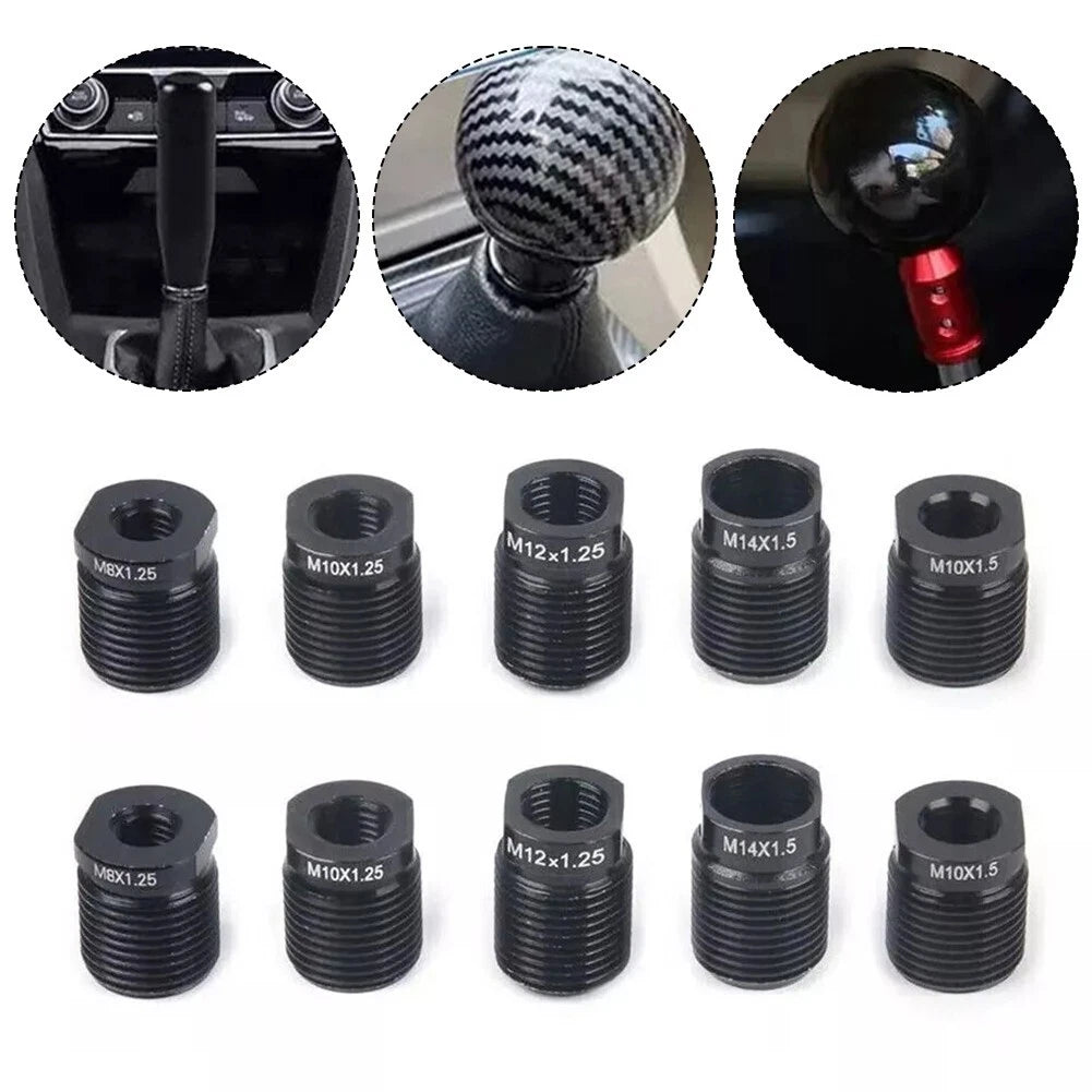 10Pcs Gear Shift Knob Thread Adapter Kit for Multiple Cars