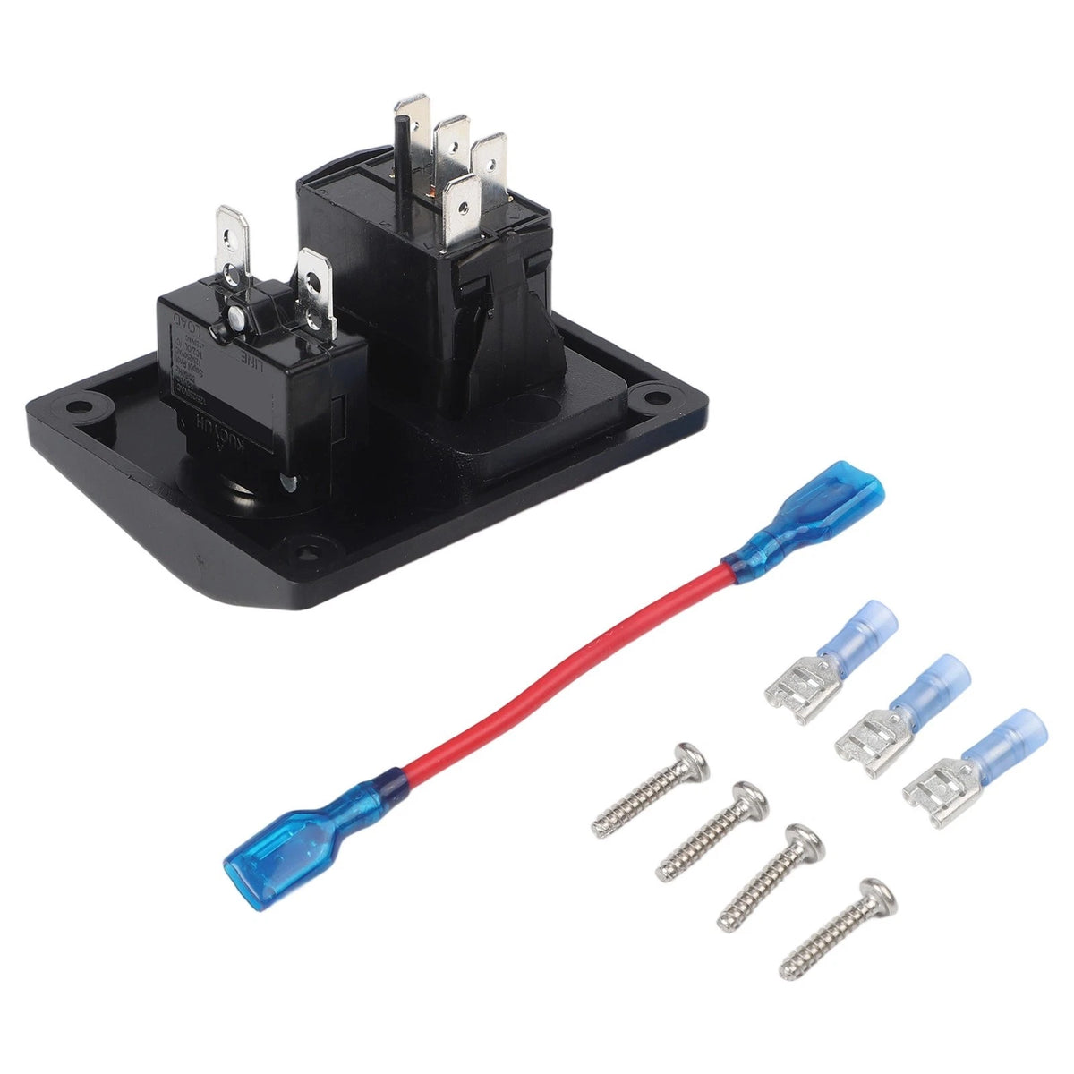 Bilge Pump Switch for Boat (12V) - Black Aluminum Panel