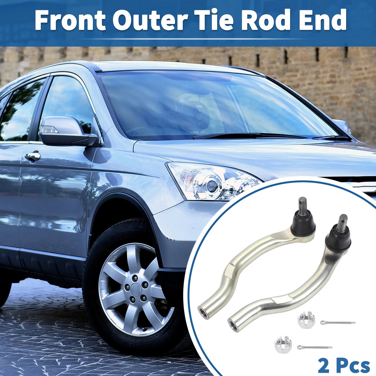 2pcs Front Outer Tie Rod Ends for Acura TSX (2009–2014)