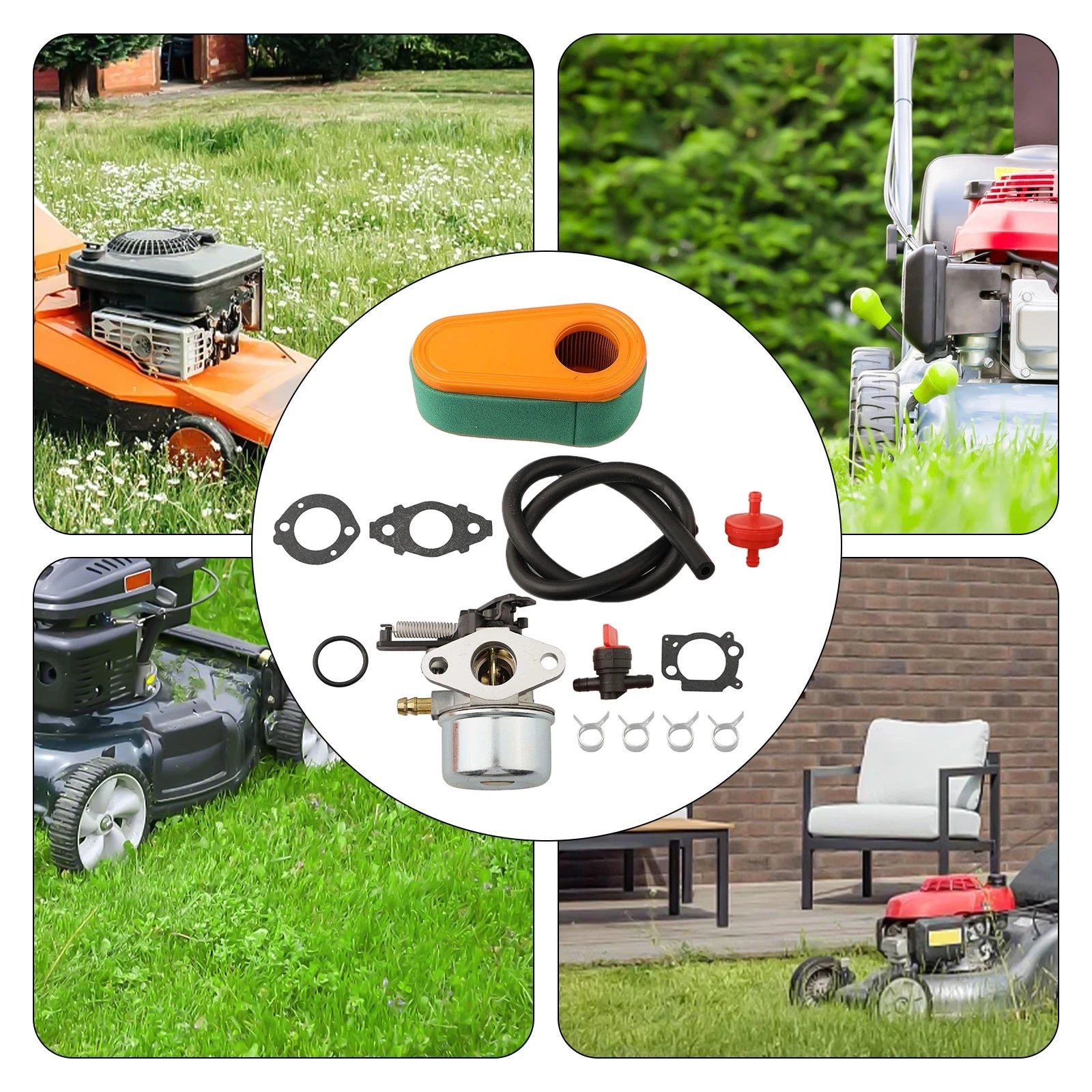 Carburetor and Air Filter Kit for Lawn Care Solutions (Efficient)