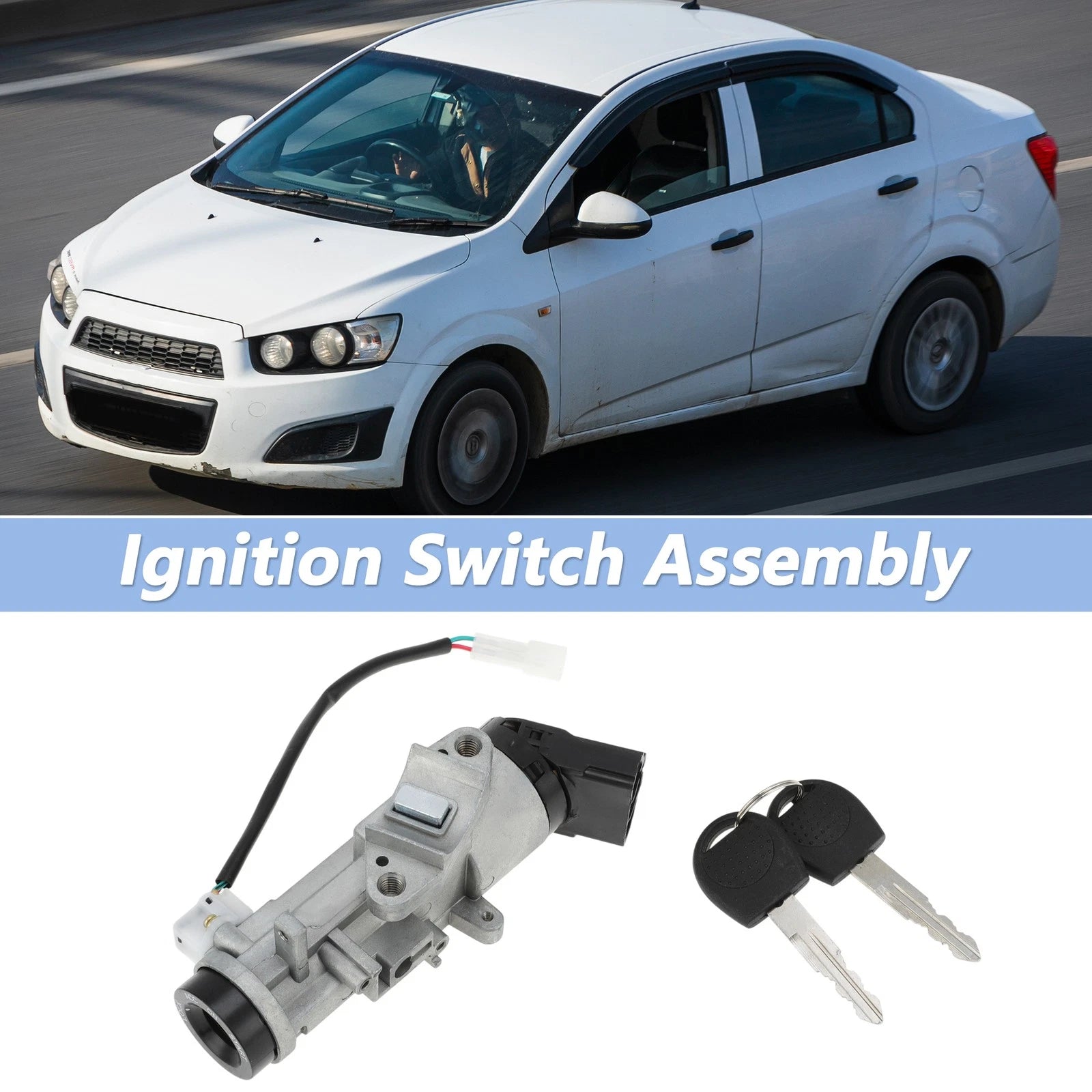Ignition Lock Cylinder Replacement for Chevrolet Aveo (2004–2011) Barrel Key