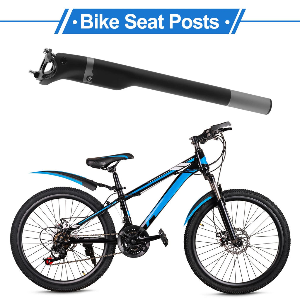 Seat Post 30.8x400mm Adjustable Bike Seat Post for Matte Black Gray (2000–2000)