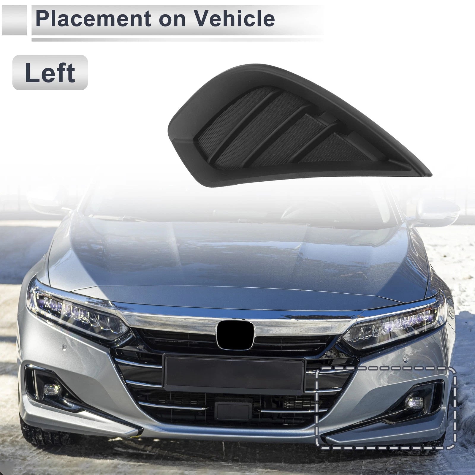 Front Left Fog Light Grille Replacement for Toyota Highlander (2014–2019)