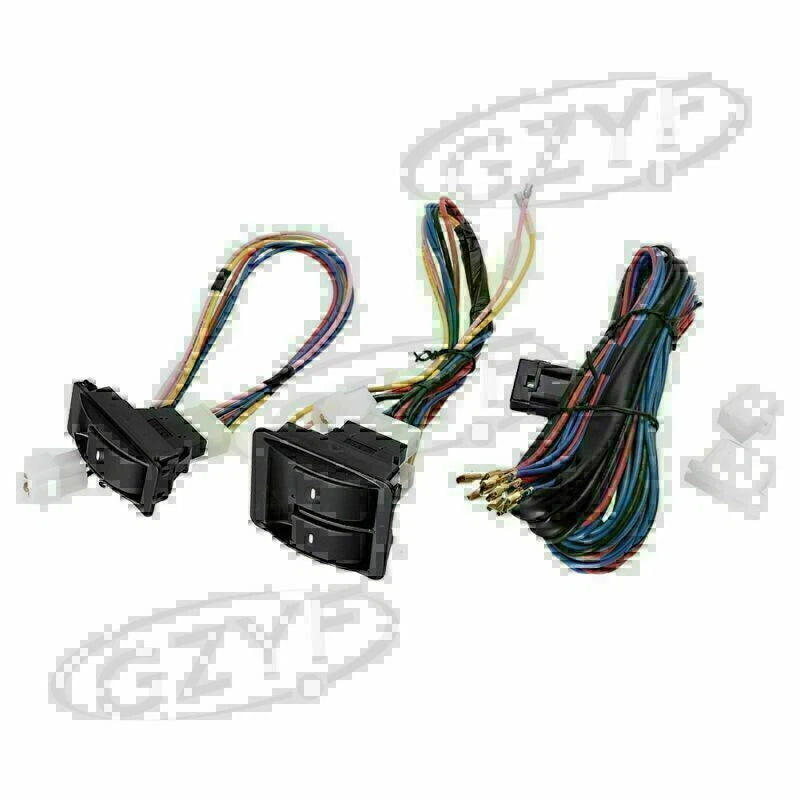12V Universal Electric Window Switch Kit with Wiring Harness