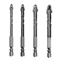 NineFlute Drill Bit for Tile and Glass with Hex Shank Triangle Shape