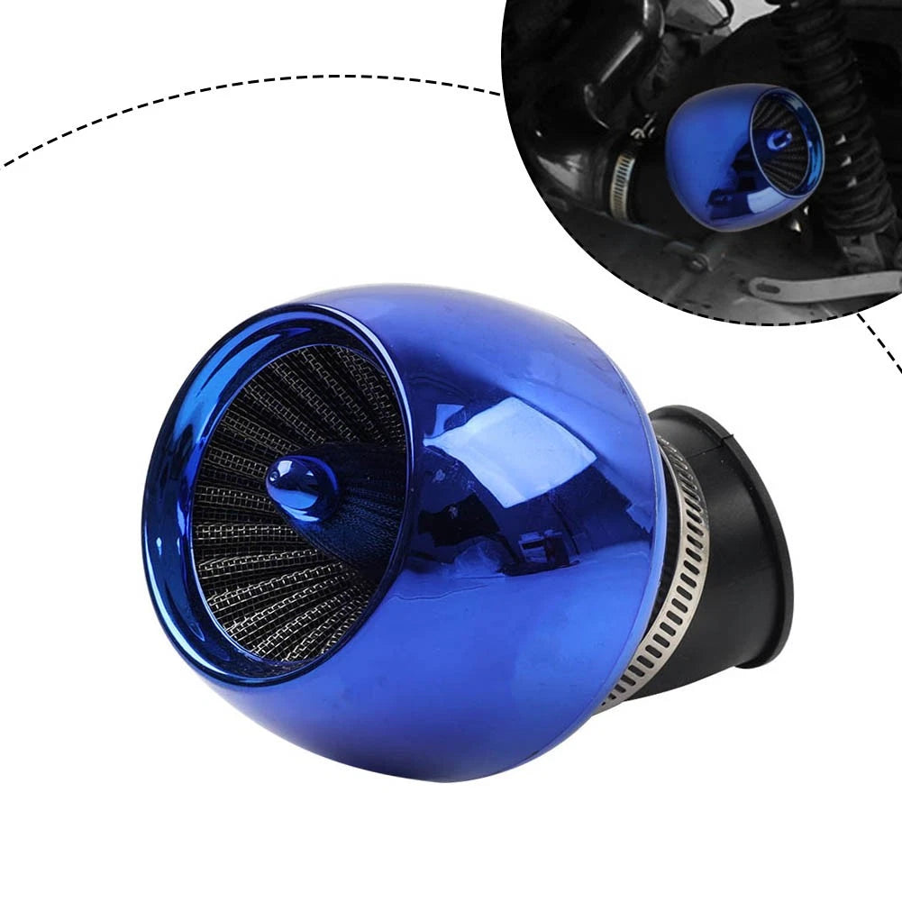Air Intake Filter Cone Pod for Universal ATV Scooter (28/35/42/48MM) Blue