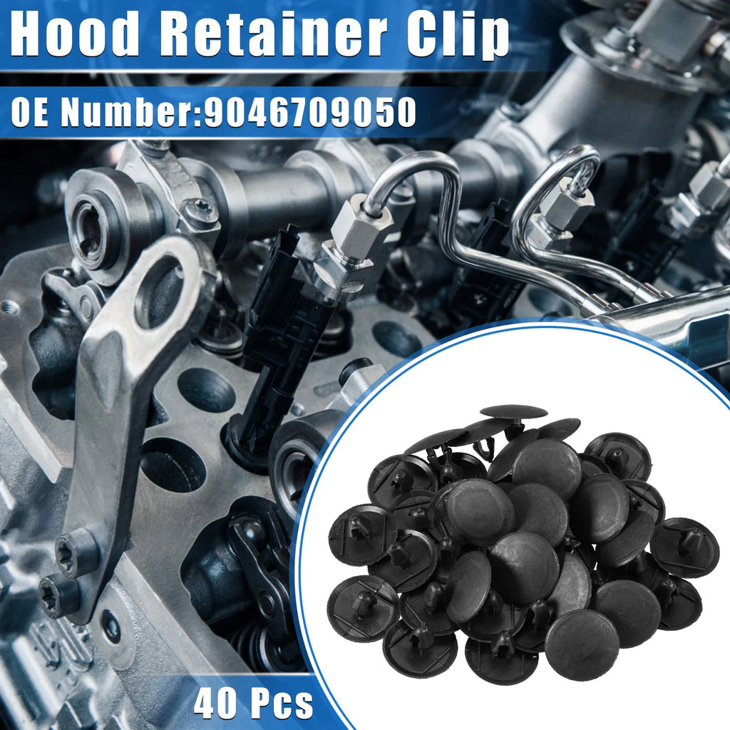 Hood Retainer Clips Replacement Kit for Toyota Lexus (Black) (2008–2024)