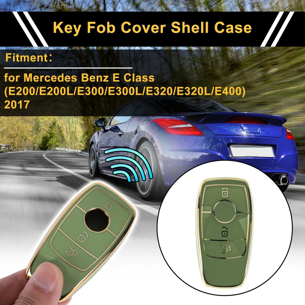 TPU Car Key Case Replacement for Mercedes Benz E Class 3 Button (2010–2023)