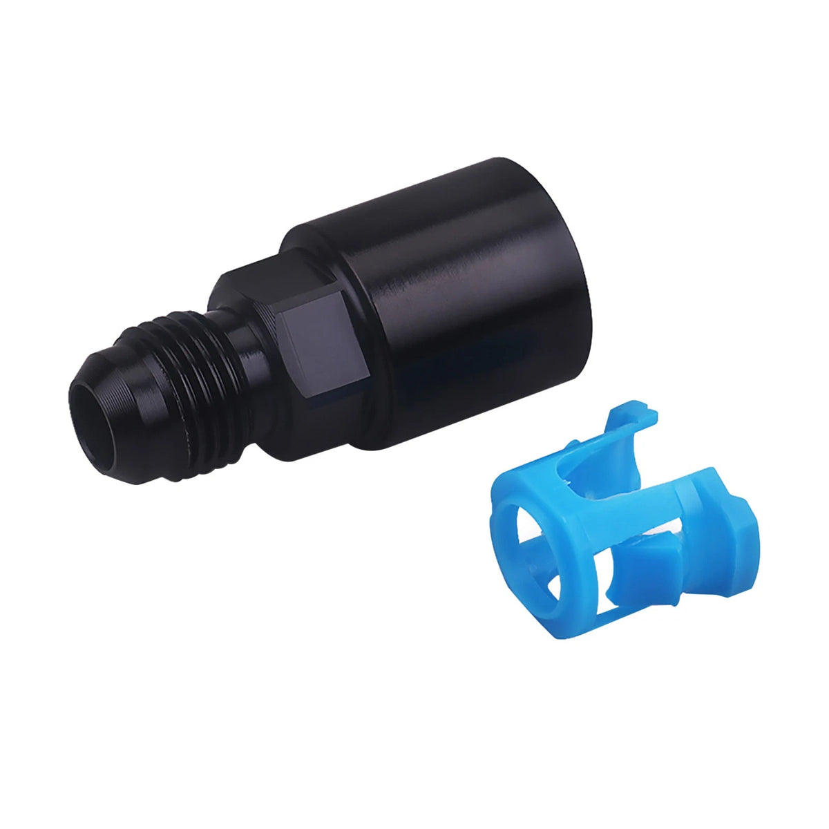 Fuel Rail Line Adapter for GM LS1/LS3 (2001–2015) - Black/Blue