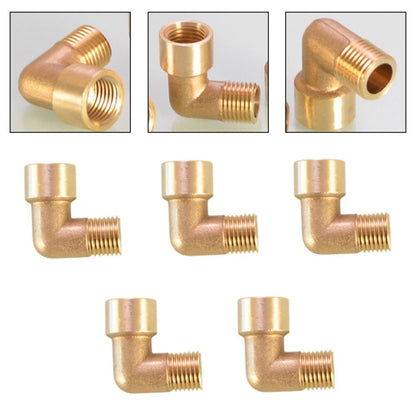 Pack of 5 Brass Pipe Elbows for Various Applications