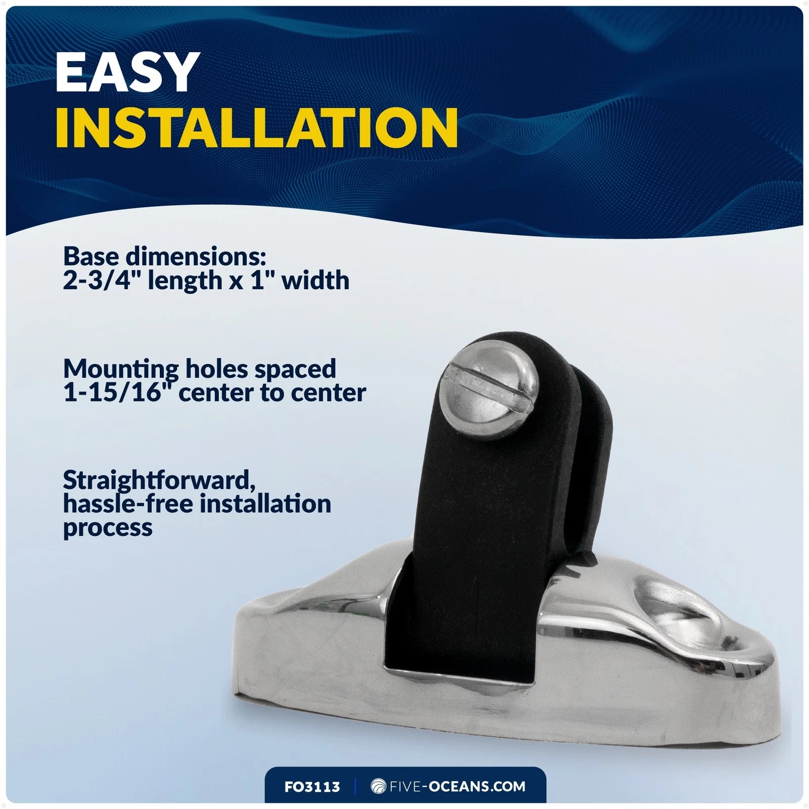 Bimini Top Hardware Swivel Deck Hinge for Universal Applications