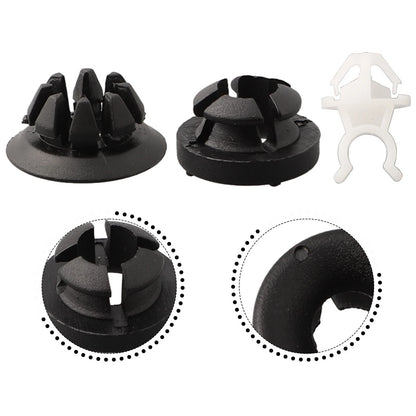 Hood Support Rod Clips for White Car