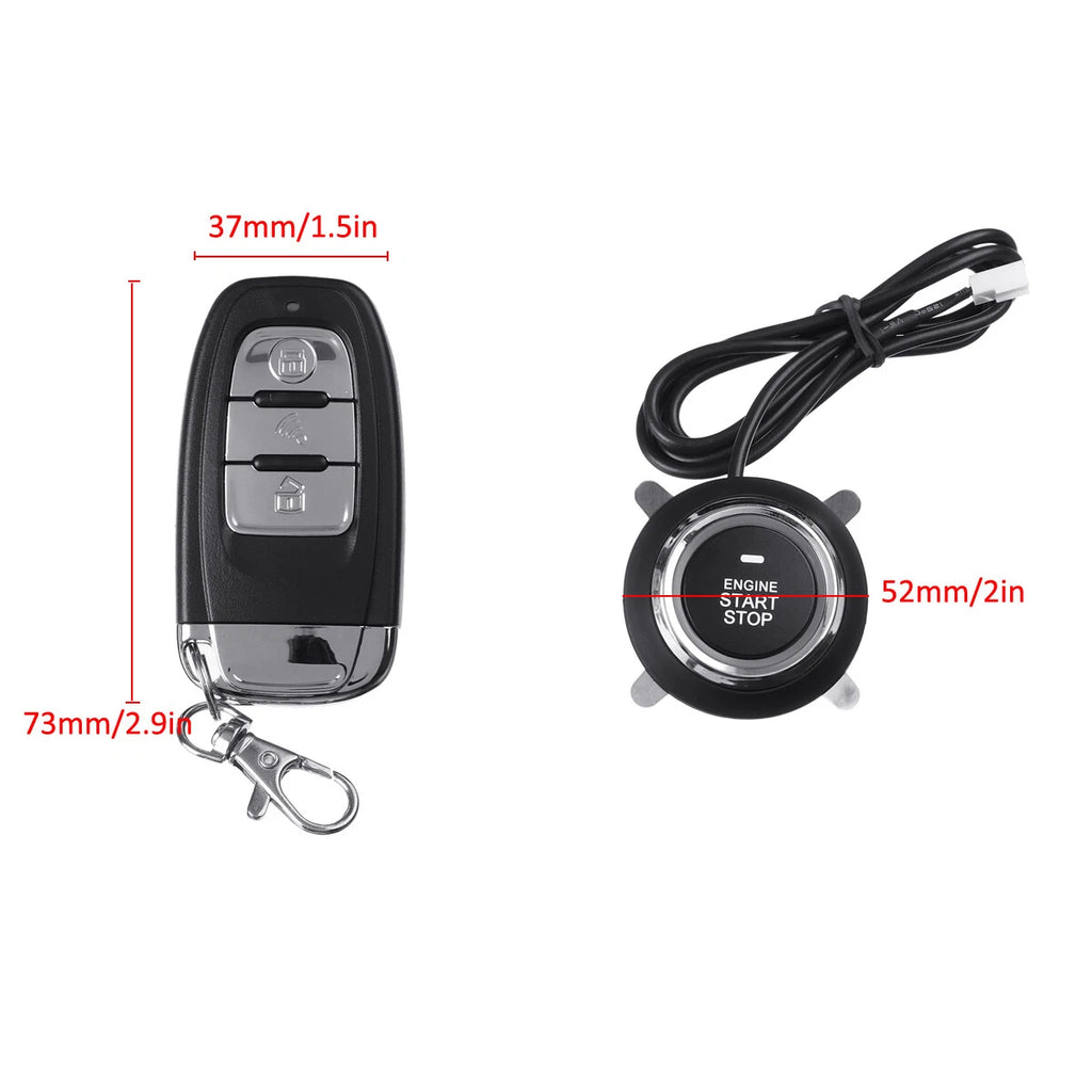 Car Alarm Ignition Start Security System for