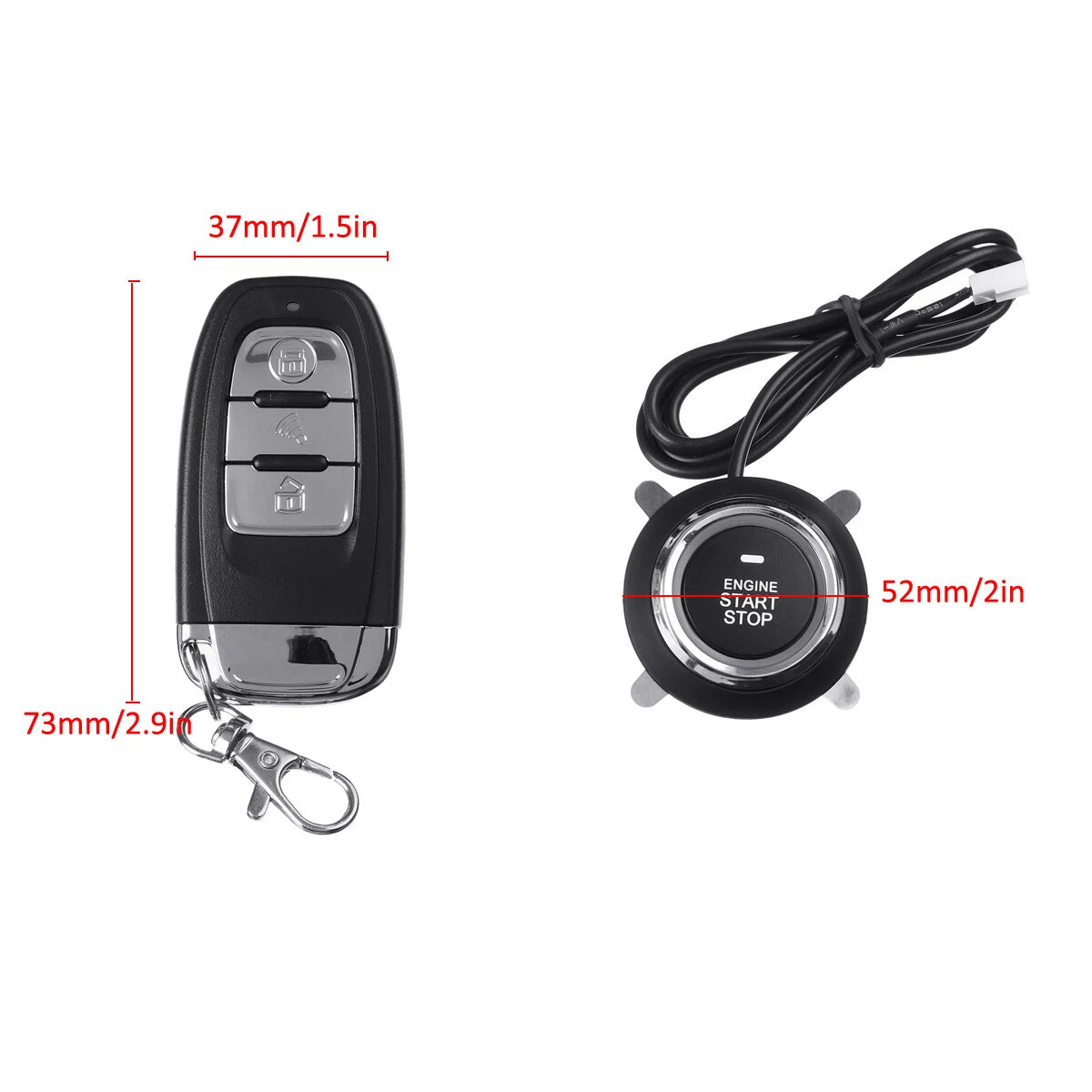 Car Alarm Ignition Start Security System for