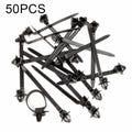 50 Pcs Black Nylon Cable Strap Push Mount Wire Tie Retainer Clip