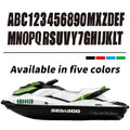 Set of 4 Boat Numbers and Letters Decal Stickers A-Z 0-9 Black 3"