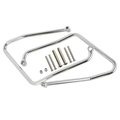 Chrome/Black Saddlebag Support Brackets for Harley Sportster XL (2004–2016)