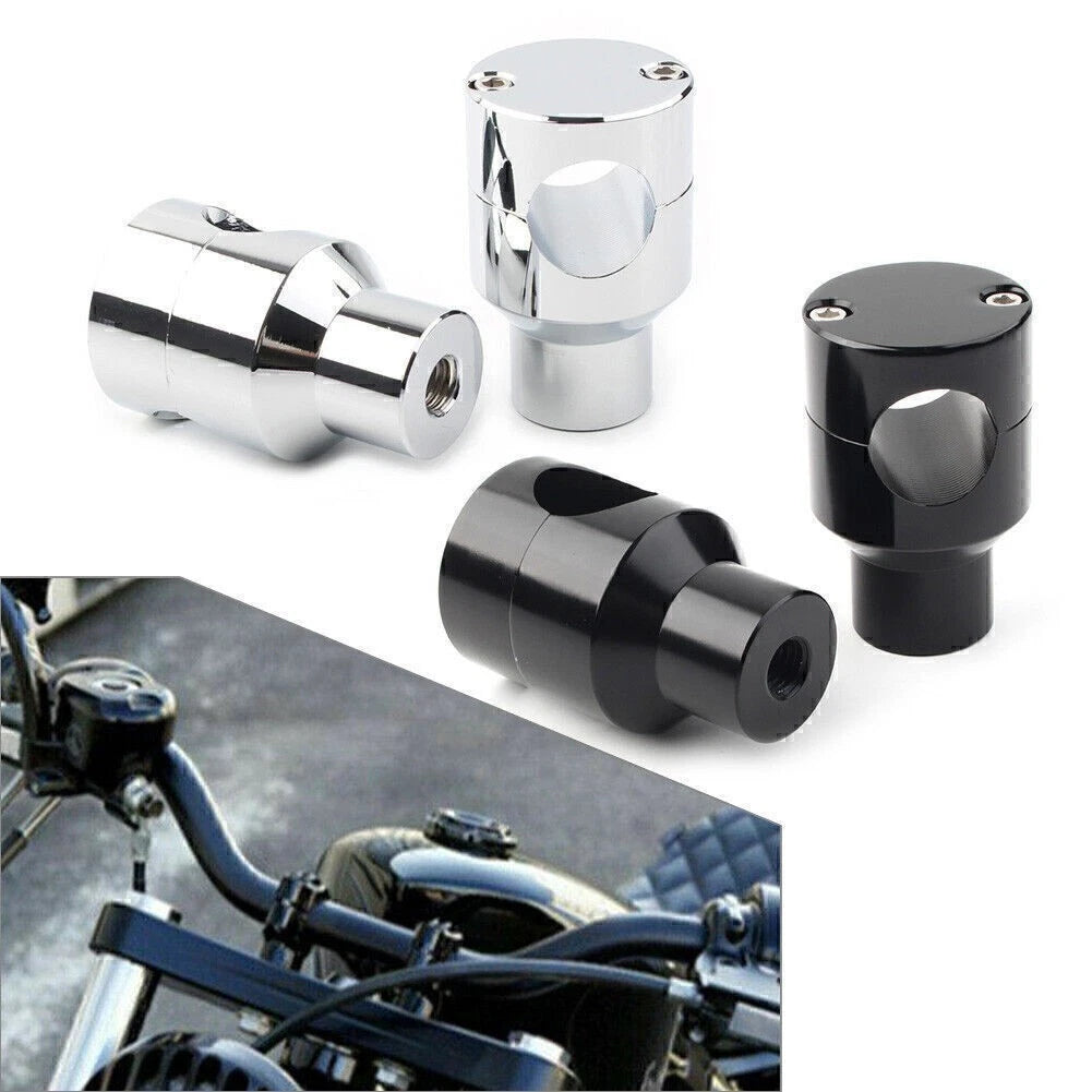 1" Handlebar Mount Adapter Risers Clamp for Harley Honda