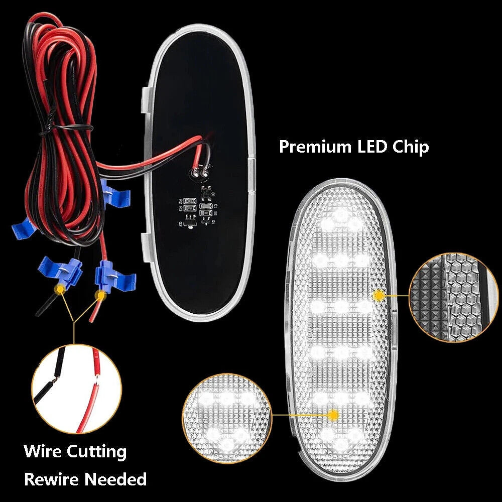White LED Front Door Panel Reflector Light for Dodge Ram 1500 2500 4500 (2010–2023)