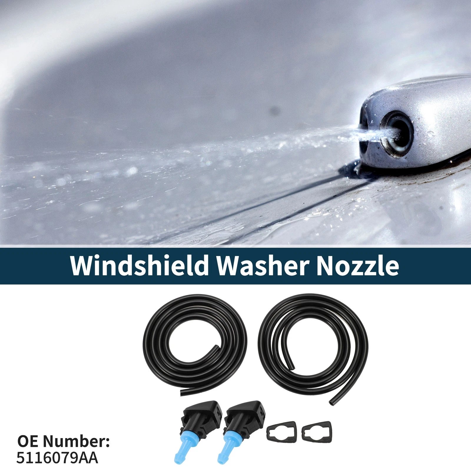 Windshield Washer Nozzle With Gasket for Hyundai Elantra (2007–2013)