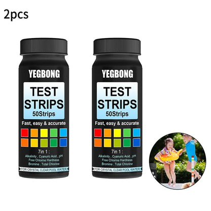 7-in-1 Aquarium Fish Tank Water Test Strips Kit (100 Pcs)