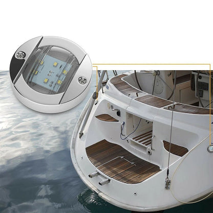 Set of 6 LED Stern Lights for Boat (12V, 3 Inch, Waterproof)