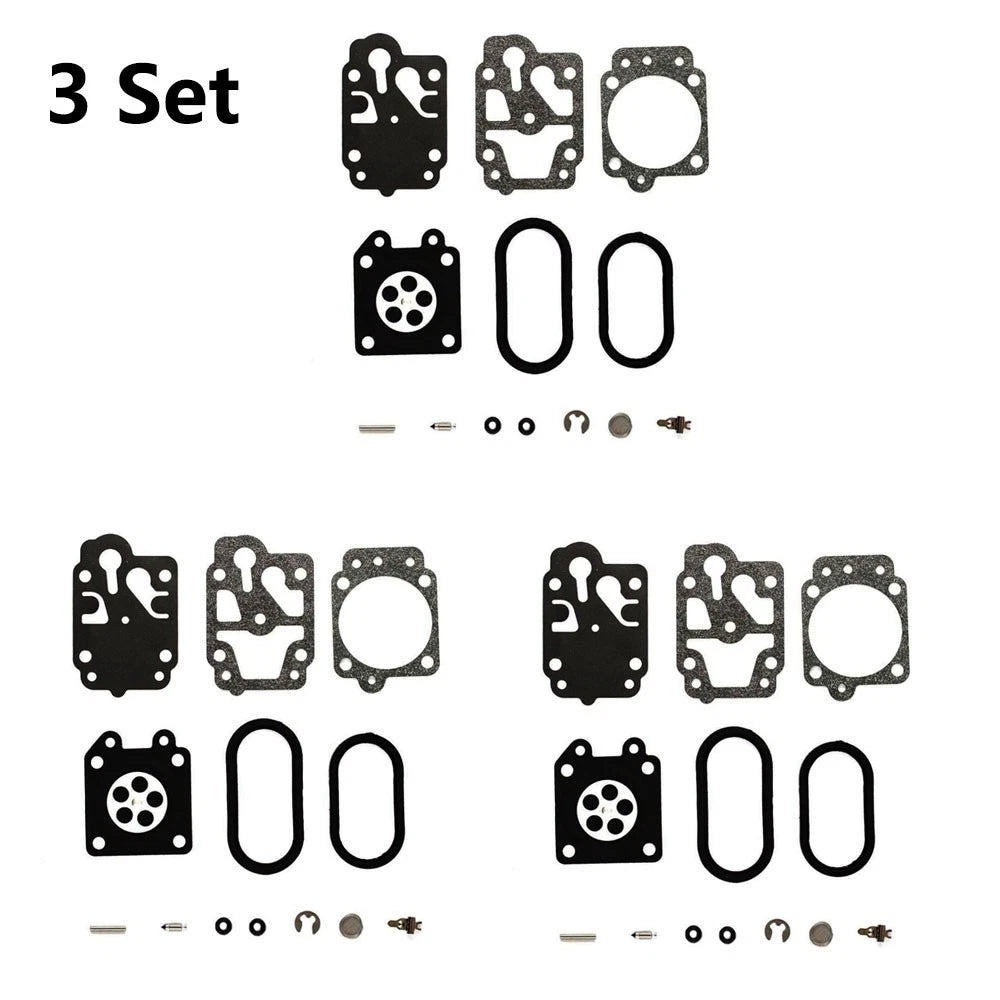 3X Carburetor Repair Kit for Husqvarna 130BT (Walbro K20-WYA)