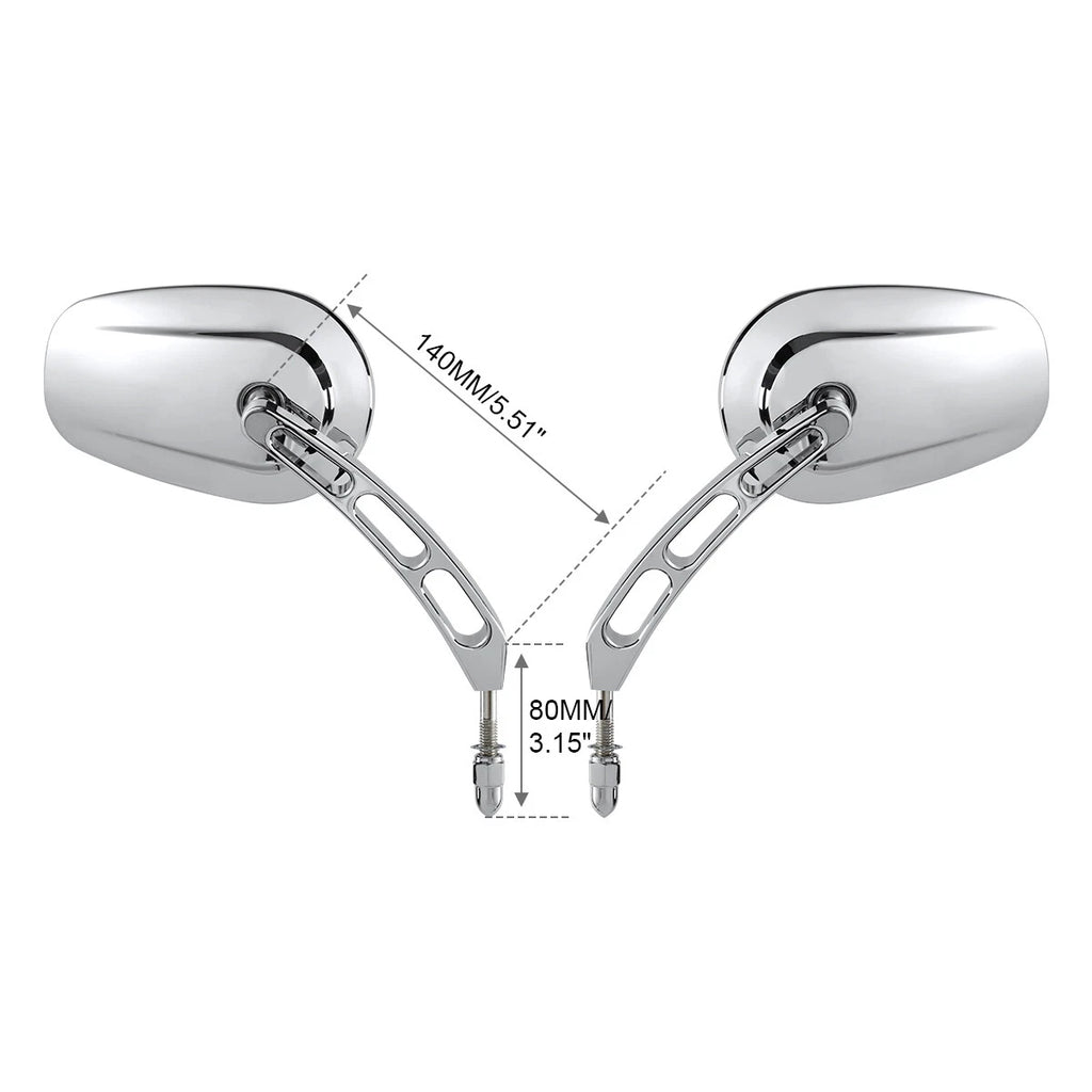 Chrome Rearview Mirrors for Harley Heritage Softail (2000–2023)