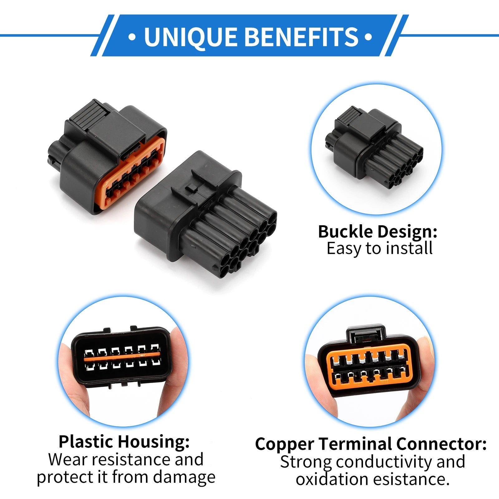 12 Pin Front Headlight Connector Plug for Hyundai (1 set)