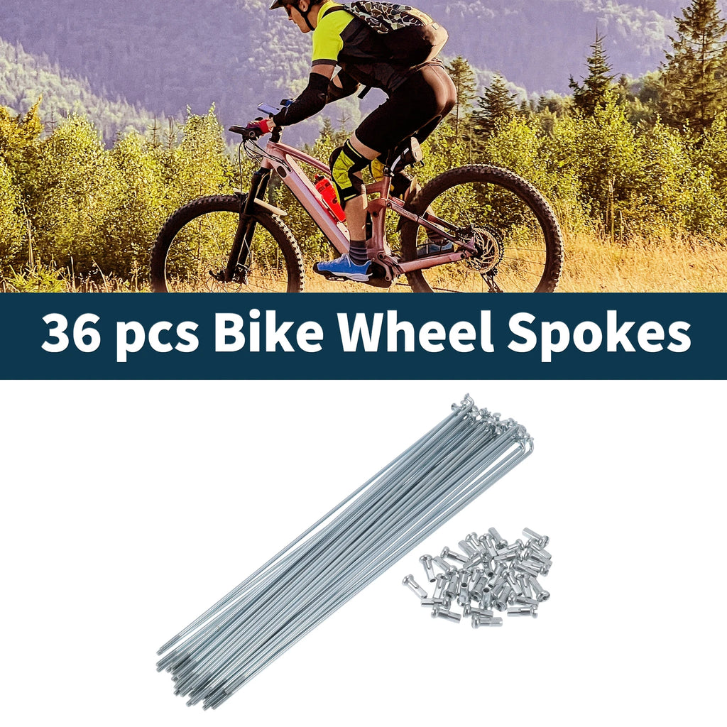 Bicycle Spokes Nipple Set 45 Steel 13G 215mm Galvanized Universal