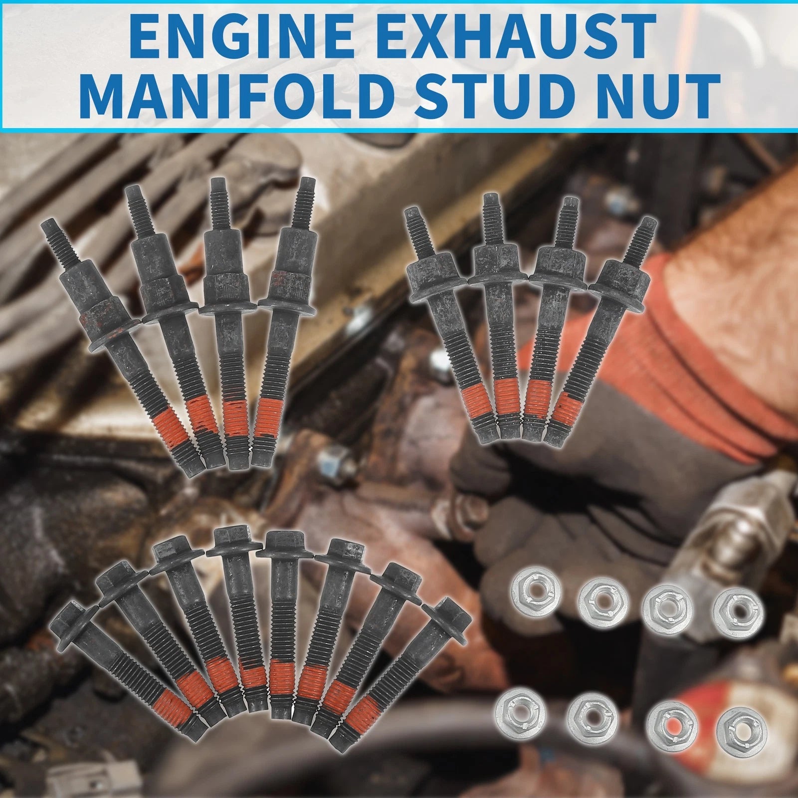 Exhaust Manifold Stud Bolt Nut Kit for Jeep Grand Cherokee (2005–2010)