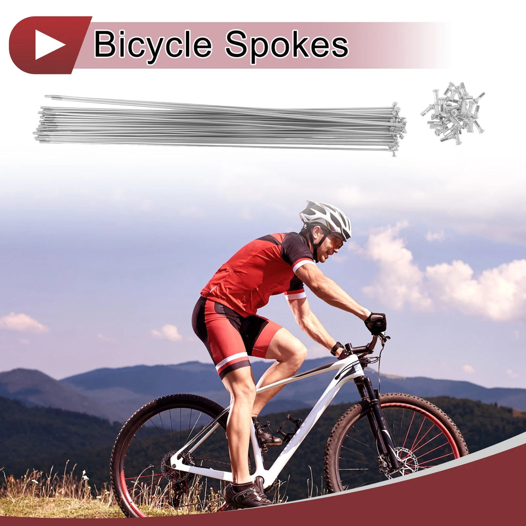 Bicycle Spoke 299 mm Steel Galvanized Set 14G for 26 Inch Wheels (UNKN)