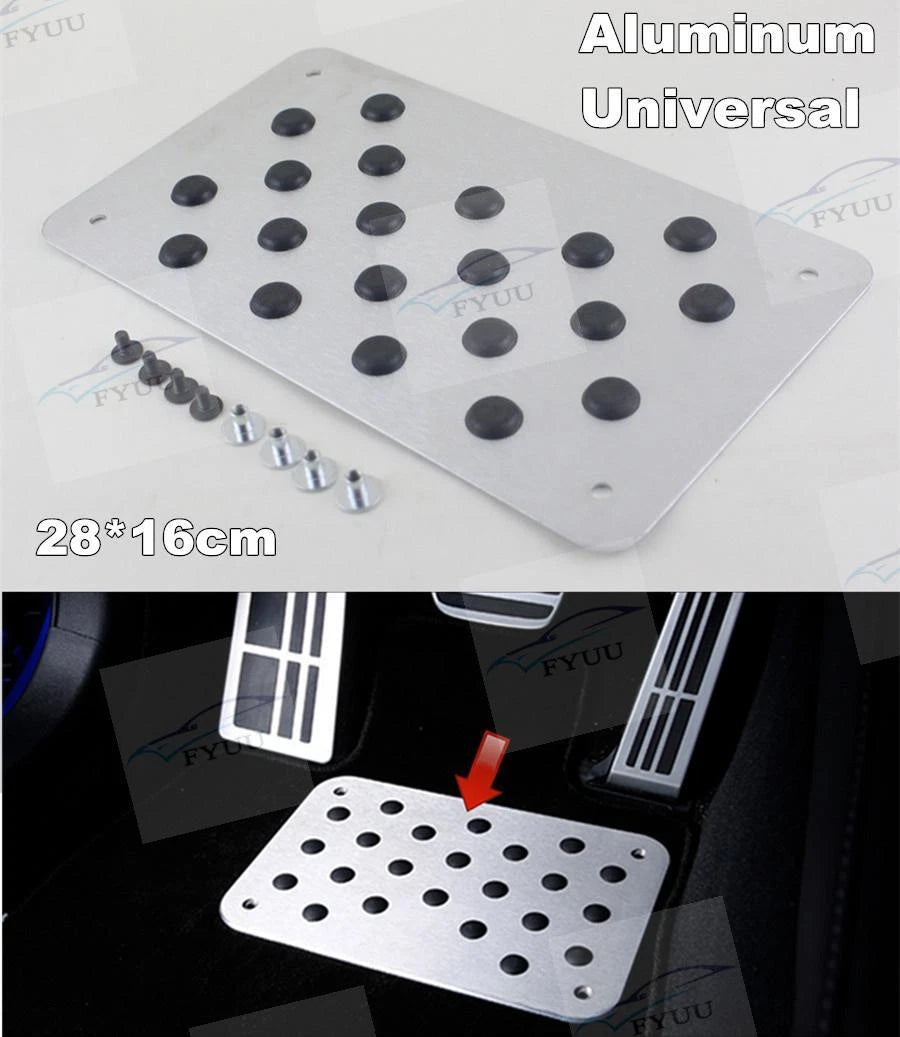 Car Floor Carpet Mat Patch Heel Scuff Plate Foot Rest Pedal Pad for