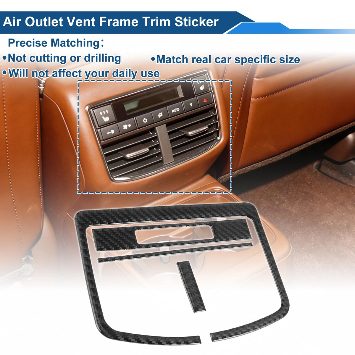 Air Condition Outlet Vent Trim Cover Frame Set for Mazda CX-9 (2016–2023)